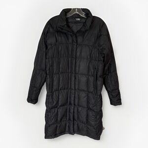 The North Face Women's Black Long Down Puffer Coat Size Small Parka Missing Hood